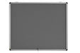 Bi-Office Enclore Fire Retardant Lockable Notice Board Non Magnetic 15 x A4 Wall Mounted 114.2 (W) x 95.3 (H) cm Grey