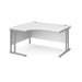 Dams International Left Hand Ergonomic Desk MC14ELSWH 1,400 x 1,200 x 725 x 800 - 990 mm