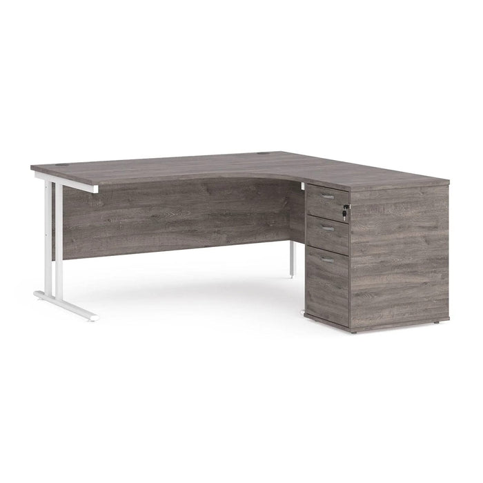 Dams International Desk with Pedestal EBWH16RGO 1,600 x 1,626 x 725 mm