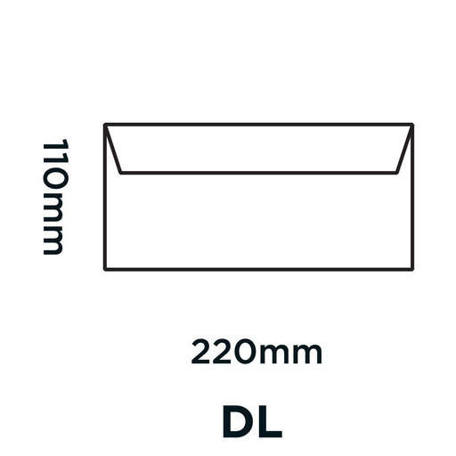 Creative Senses Envelopes DL 220 (W) x 110 (H) mm Adhesive Strip White 190 gsm Pack of 50