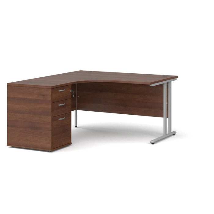 Dams International Desk with Pedestal EBS14LW 1,400 x 1,626 x 725 mm