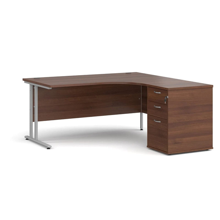 Dams International Desk with Pedestal EBS16RW 1,600 x 1,626 x 725 mm