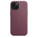 Apple - Back cover for mobile phone - MagSafe compatibility - microtwill, FineWoven - mulberry - for iPhone 15