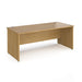 Dams International Rectangular Straight Desk with Oak finish MFC Top, Panel Legs Contract 25 1800 x 800 x 725mm
