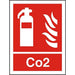 Fire Extinguisher Sign Co2 Vinyl 30 x 20 cm