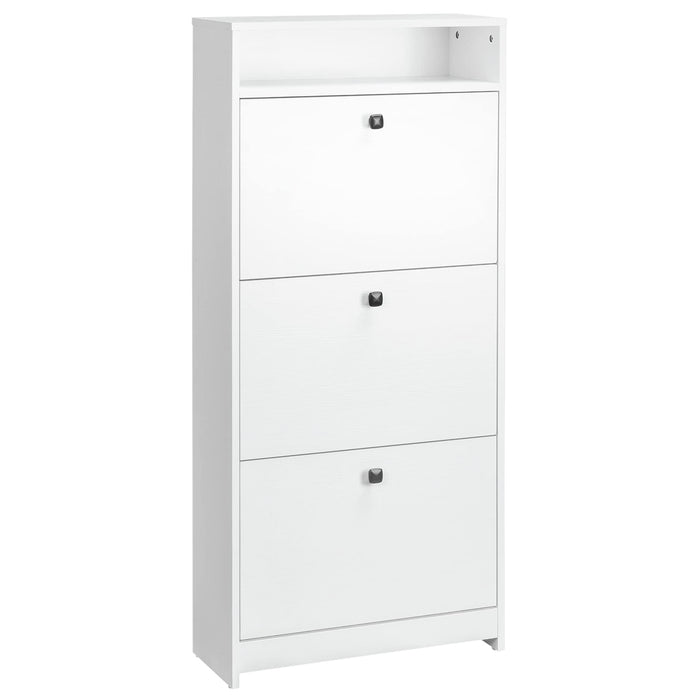 HOMCOM Shoe Cabinet 833-415WT Metal, Particle Board, Plastic White 240 mm x 600 mm x 1320 mm
