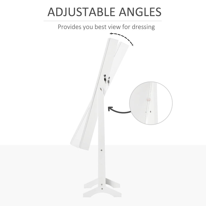 HOMCOM Jewelry Cabinet White 365 x 1,515 mm