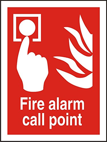 Fire Sign Fire Alarm Call Point Plastic 20 x 15 cm