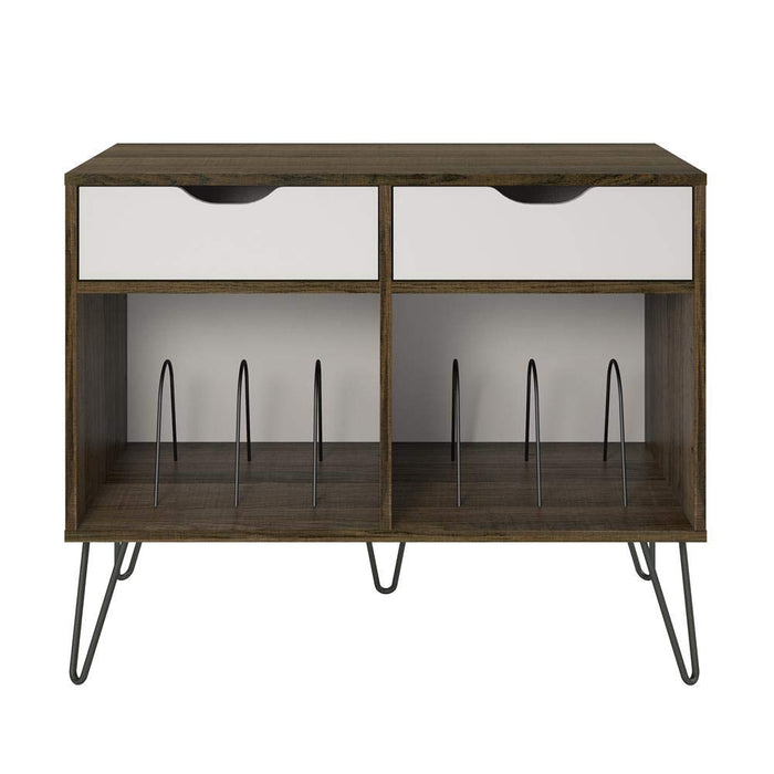 Novogratz AV Stands 1323322COMUK Brown Oak 1,008 (W) x 457 (D) x 808 (H) mm MDF, Metal