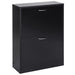 HOMCOM Shoe Cabinet 833-170BK Metal, Particle Board Black, White 600 mm x 240 mm x 800 mm