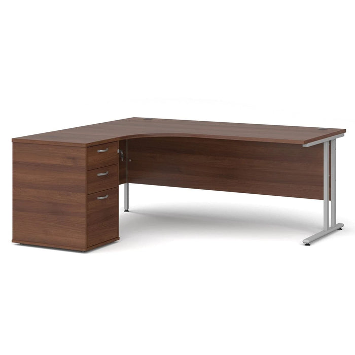 Dams International Desk with Pedestal EBS18LW 1,800 x 1,626 x 725 mm