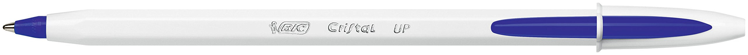 BIC Cristal UP Ballpoint Pen Grip Medium 0.35 mm Blue Pack of 20