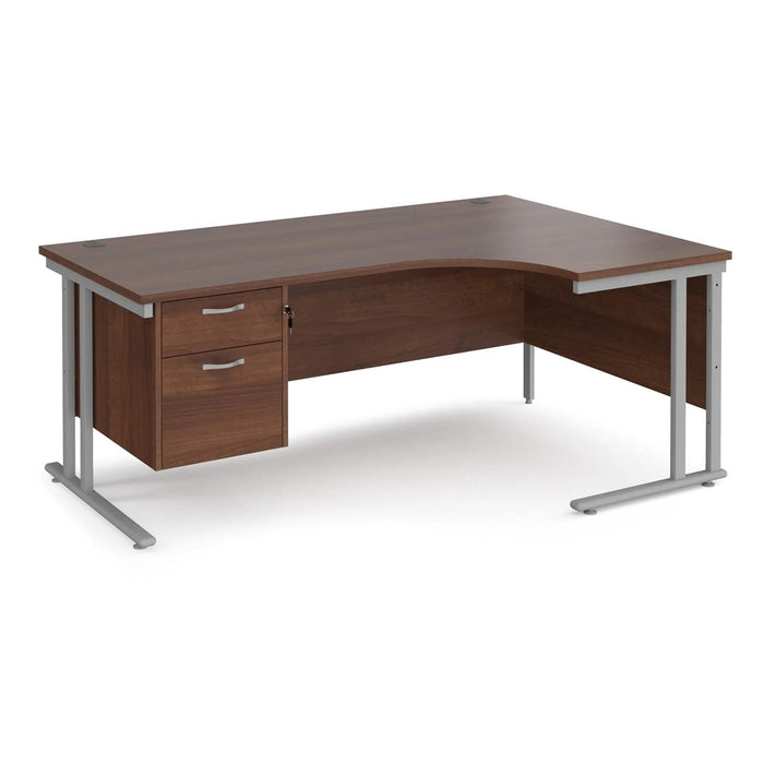 Dams International Right Hand Ergonomic Desk MC18ERP2SW 1,800 x 1,200 x 725 x 800 - 990 mm