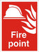 Fire Sign Fire Point PVC 60 x 40 cm