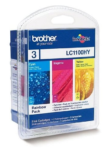 Brother LC1100HYRBWBP - High capacity - yellow, cyan, magenta - original - blister - ink cartridge - for Brother DCP-6690CW, MFC-5890CN, MFC-6490CW