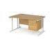 Dams International Wave Desk MC14WLP2WHO 1,400 x 725 x 800 - 990 mm