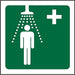 First Aid Shower Sign Plastic 15 x 15 cm