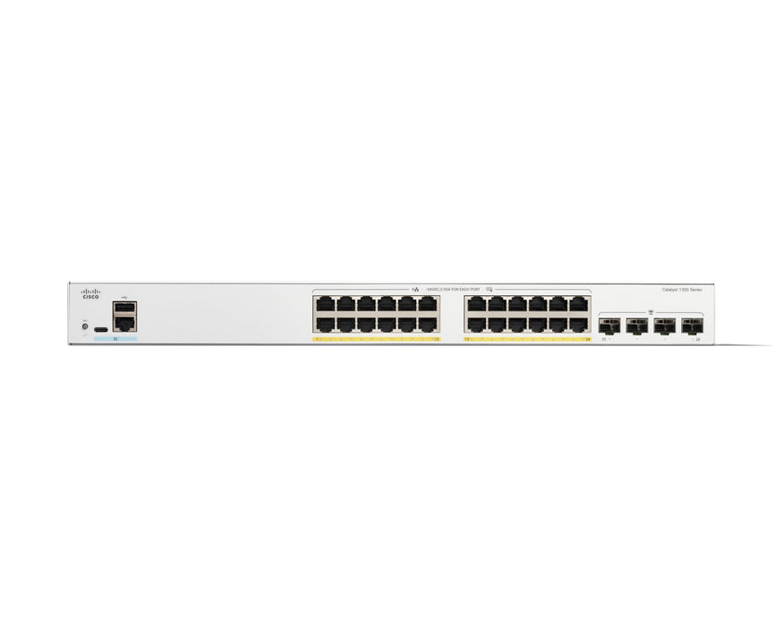 Catalyst 1300 24p GE Full PoE 4x1G SFP