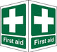 First Aid Sign First Aid Self Adhesive Plastic 20 x 15 cm