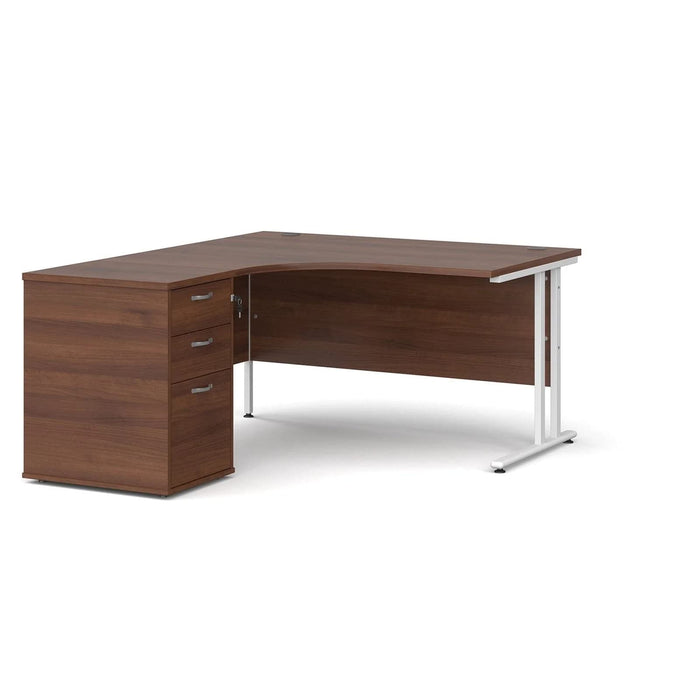 Dams International Desk with Pedestal EBWH14LW 1,400 x 1,626 x 725 mm