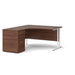 Dams International Desk with Pedestal EBWH14LW 1,400 x 1,626 x 725 mm