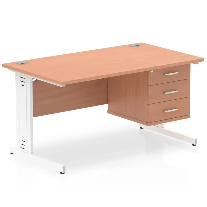 Dynamic Desk Impulse MI001781 Brown 1400 mm (W) x 800 mm (D) x 730 mm (H)