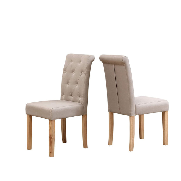 NEO Dining Chairs Non Height Adjustable Cream 2XFABRIC-CHR-CRM 440 (W) x 560 (D) x 935 (H) mm Pack of 2