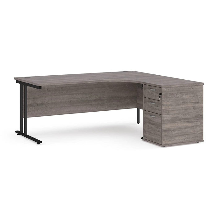 Dams International Desk with Pedestal EBK18RGO 1,800 x 1,626 x 725 mm
