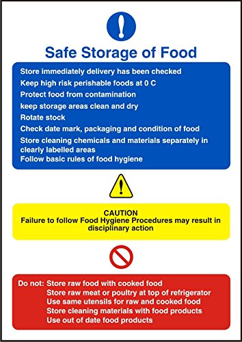 Catering Sign Safe Storage Vinyl 20 x 15 cm