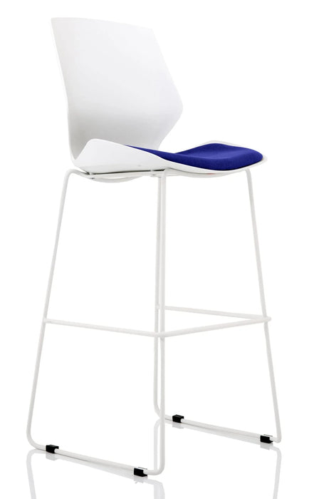 Dynamic Visitor Chair High Stool Florence Seat Stevia Blue Without Arms Fabric