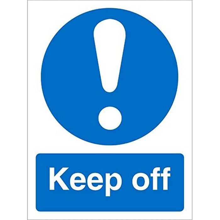 Mandatory Sign Keep Off Plastic Blue, White 20 x 15 cm