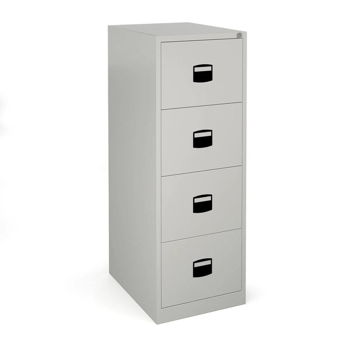 Dams International Filing Cabinet with 4 Lockable Drawers DCF4G 470 x 622 x 1321mm Grey