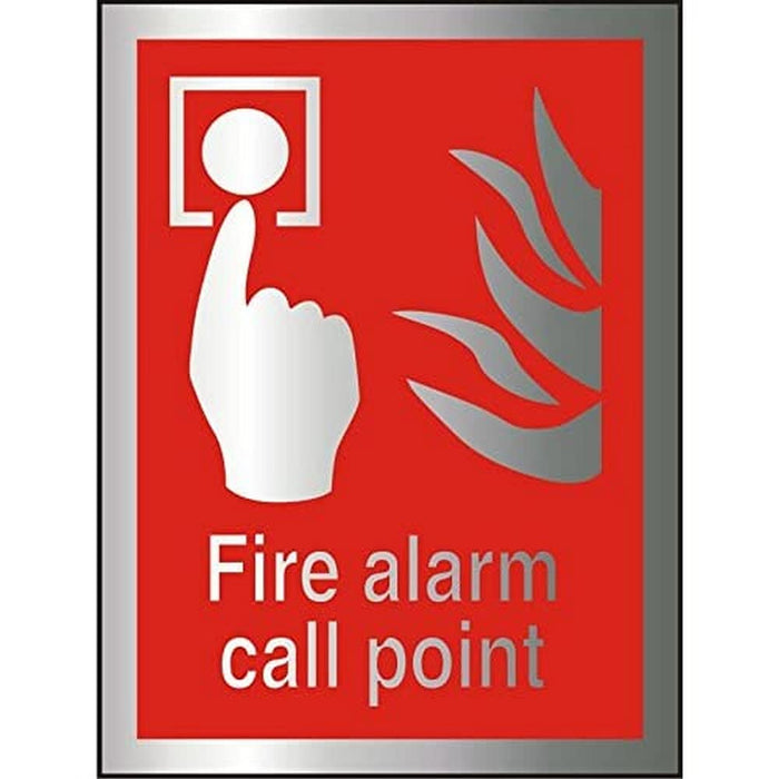 Fire Sign Fire Alarm Aluminium 20 x 15 cm