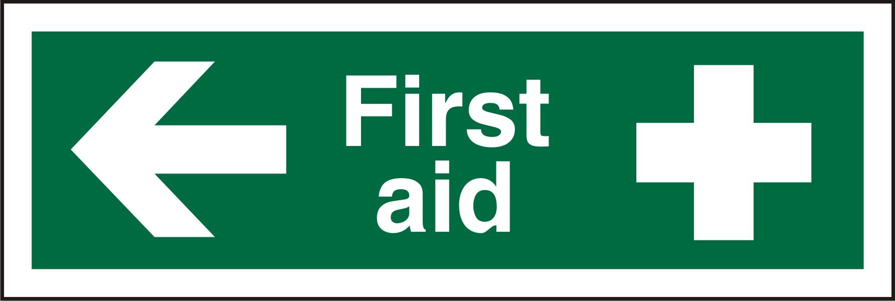 First Aid Sign First Aid Vinyl 15 x 45 cm