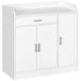 HOMCOM Storage Cabinet 838-221WT MDF (Medium-Density Fibreboard)