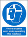 Mandatory Sign Visors Plastic Blue, White 20 x 15 cm