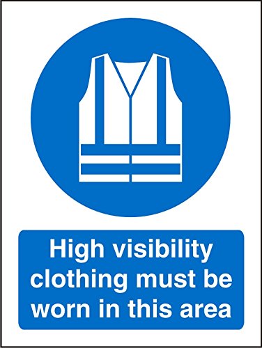 Mandatory Sign High Vis Clothing Must Be Worn Vinyl Assorted 30 x 20 cm