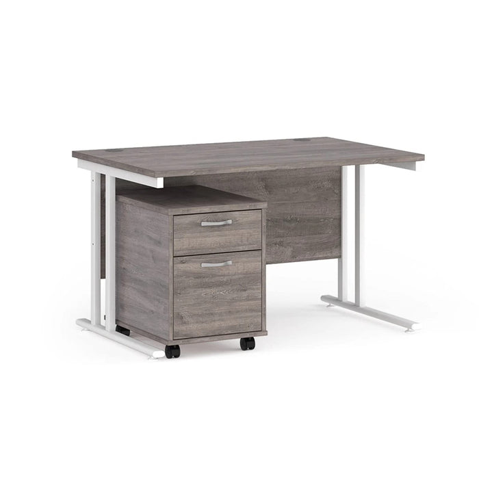 Dams International Straight Desk with 2 Drawer Pedestal SBWH212GO 1,200 x 800 x 725 mm