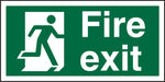 Fire Exit Sign with Right Arrow Vinyl 15 x 30 cm