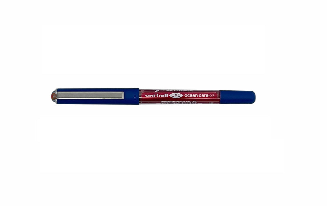 uni-ball Eye Fine UB-157ROP Ocean Care Liquid Ink Rollerball Pen 0.7mm Tip 0.5mm Line Red (Pack 12) - 299297000