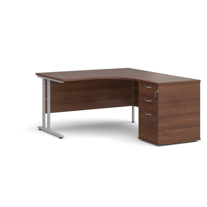 Dams International Desk with Pedestal EBS14RW 1,400 x 1,626 x 725 mm