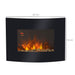 HOMCOM Led Backlit Fireplace Wall Mounted