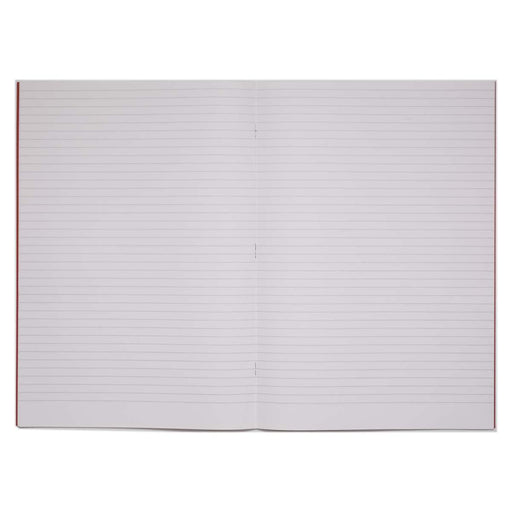 Rhino 13 x 9 A4+ Oversized Exercise Book 40 Page Ruled 8mm Red (Pack 100) - VDU024-110-0