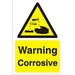 Warning Sign Corrosive Fluted Board 30 x 20 cm