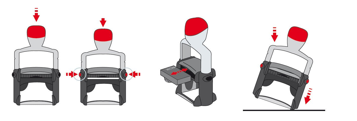 Trodat Replacement Ink Pad 6/50/2 Blue/ Red Pack of 2