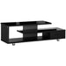 HOMCOM TV Stand Particleboard Black 135 x 35 x 41.7 cm