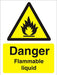 Warning Sign Flammable Liquid Vinyl 40 x 30 cm