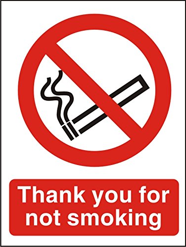 Prohibition Sign Think No Smoke Plastic 14.8 x 21 cm