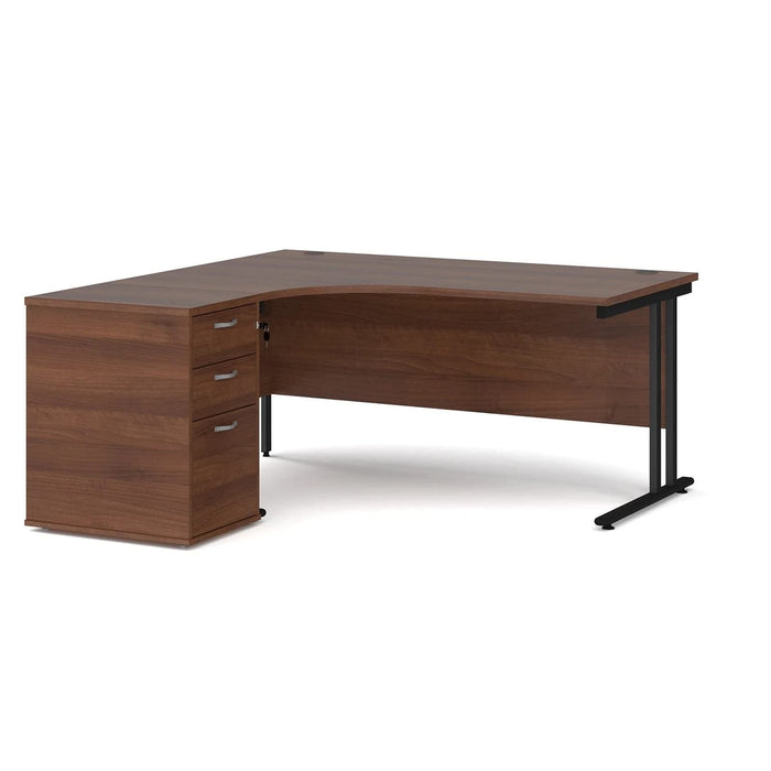 Dams International Desk with Pedestal EBK16LW 1,600 x 1,626 x 725 mm