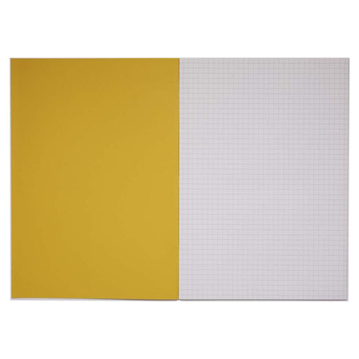Rhino 13 x 9 A4+ Oversized Exercise Book 40 Page 7mm Squared Yellow (Pack 100) - VDU024-300-2
